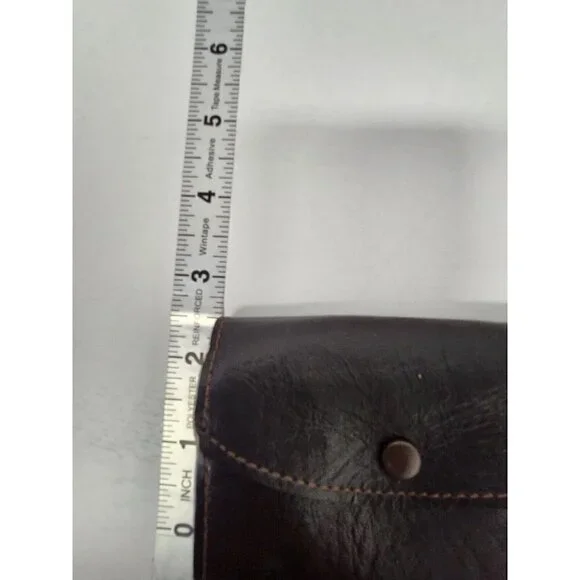 Vintage 70s Tex Tan Trifold Brown Leather Wallet Key Case Card Case Snap Closure - Picture 9 of 9